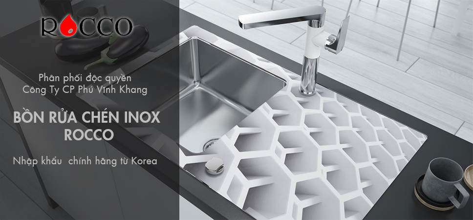 Bồn rửa chén inox Rocco - Nhập Khẩu chính hãng từ Korea
